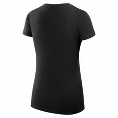 Miami Heat G-III 4Her by Carl Banks Women's Super-Slim Fit Lightweight Leopard Heart V-Neck T-Shirt Black
