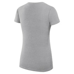 Detroit Pistons G-III 4Her by Carl Banks Women's Super-Slim Fit Lightweight Leopard Heart V-Neck T-Shirt Heather Gray