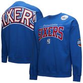 Philadelphia 76ers Hardwood Classics There & Back 2.0 Vintage Pullover Sweatshirt Royal
