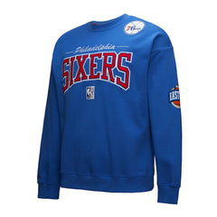 Philadelphia 76ers Hardwood Classics There & Back 2.0 Vintage Pullover Sweatshirt Royal