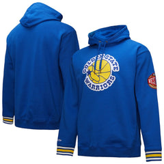 Golden State Warriors Chainstitch Applique Vintage Heavyweight Pullover Hoodie Royal