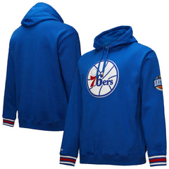 Philadelphia 76ers Chainstitch Applique Vintage Heavyweight Pullover Hoodie Royal