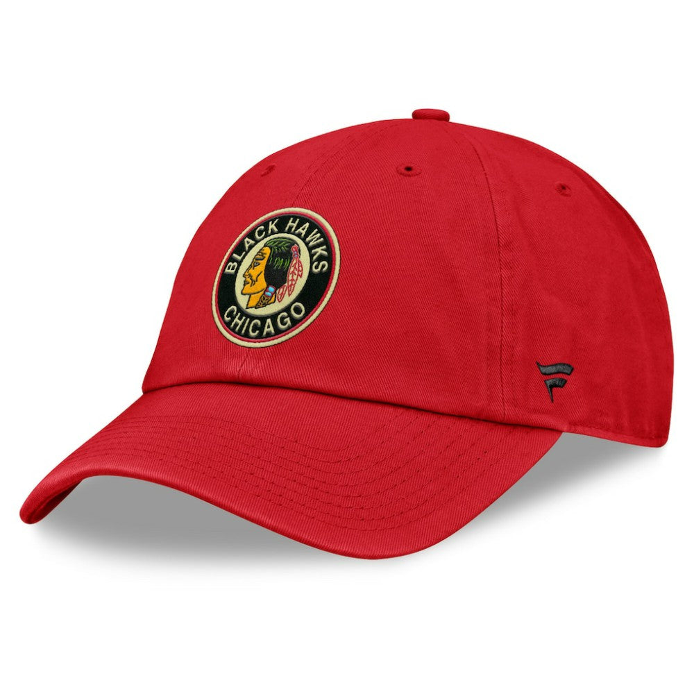 NHL Chicago Blackhawks Fanatics Decades Collection Adjustable Hat - Red