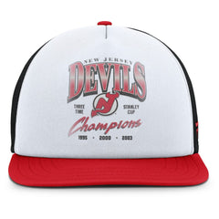 NHL New Jersey Devils Fanatics Decades Collection Foam Front Snapback Hat - White/Red