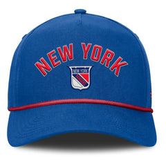NHL New York Rangers Fanatics Decades Collection A-Frame Rope Adjustable Hat - Royal