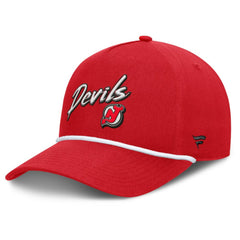 NHL New Jersey Devils Fanatics Decades Collection A-Frame Rope Adjustable Hat - Red