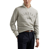 New York Yankees Polo Ralph Lauren Pullover Sweatshirt - Heather Gray Pullover