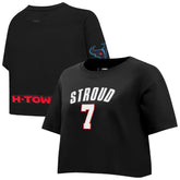 C.J. Stroud Houston Texans Pro Standard Women's Player Name & Number Cropped Boxy T-Shirt Black