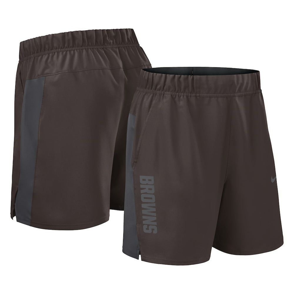 Cleveland Browns Woven Victory Dri-FIT Shorts Brown