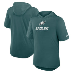 Philadelphia Eagles Lockup Tri-Blend Hoodie T-Shirt Midnight Green