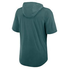 Philadelphia Eagles Lockup Tri-Blend Hoodie T-Shirt Midnight Green