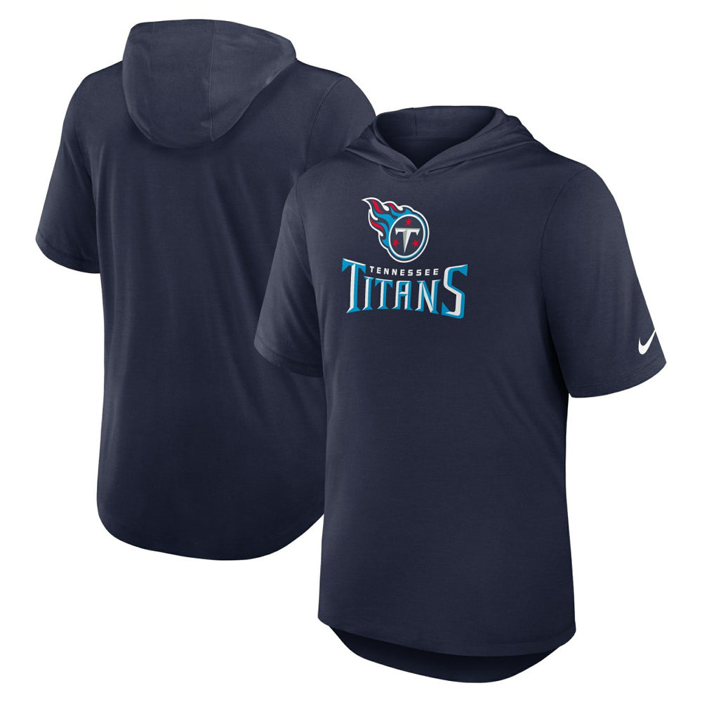 Tennessee Titans Lockup Tri-Blend Hoodie T-Shirt Navy