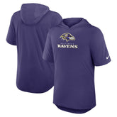 Baltimore Ravens Lockup Tri-Blend Hoodie T-Shirt Purple