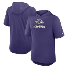 Baltimore Ravens Lockup Tri-Blend Hoodie T-Shirt Purple