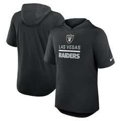 Las Vegas Raiders Lockup Tri-Blend Hoodie T-Shirt Black