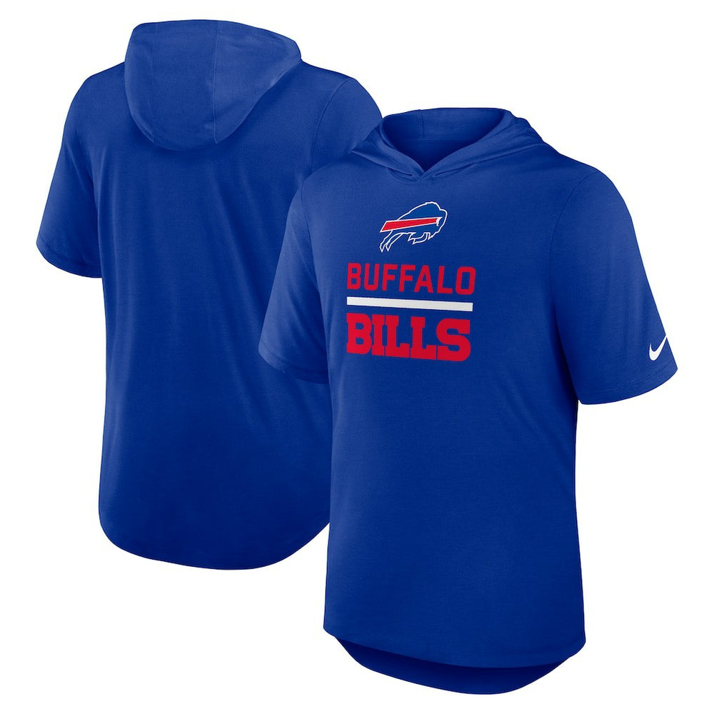 Buffalo Bills Lockup Tri-Blend Hoodie T-Shirt Royal