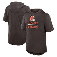 Cleveland Browns Lockup Tri-Blend Hoodie T-Shirt Brown