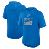 Detroit Lions Lockup Tri-Blend Hoodie T-Shirt Blue