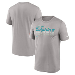 Miami Dolphins Sideline Legend Dri-FIT T-Shirt Gray