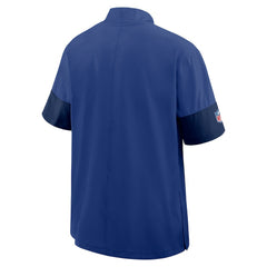 New York Giants Sideline Short Sleeve Quarter-Zip Dri-FIT Coach Jacket Royal