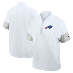 Buffalo Bills Sideline Short Sleeve Quarter-Zip Dri-FIT Coach Jacket White