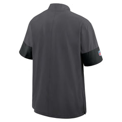 Cleveland Browns Sideline Short Sleeve Quarter-Zip Dri-FIT Coach Jacket Anthracite