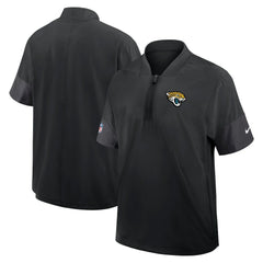 Jacksonville Jaguars Sideline Short Sleeve Quarter-Zip Dri-FIT Coach Jacket Black