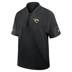 Jacksonville Jaguars Sideline Short Sleeve Quarter-Zip Dri-FIT Coach Jacket Black