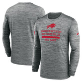 Buffalo Bills Sideline Velocity Performance Long Sleeve T-Shirt - Gray