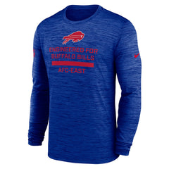 Buffalo Bills Sideline Velocity Performance Long Sleeve T-Shirt - Royal