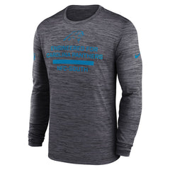 Carolina Panthers Sideline Velocity Performance Long Sleeve T-Shirt - Black