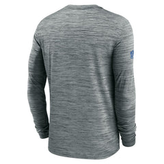 Detroit Lions Sideline Velocity Performance Long Sleeve T-Shirt - Gray