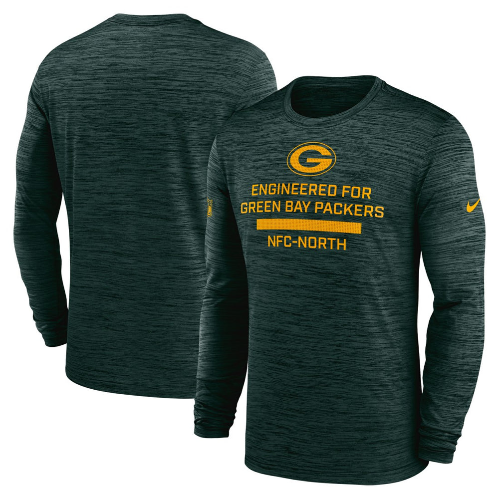 Green Bay Packers Sideline Velocity Performance Long Sleeve T-Shirt - Green