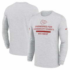 Kansas City Chiefs Sideline Velocity Performance Long Sleeve T-Shirt - Ash