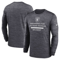 Las Vegas Raiders Sideline Velocity Performance Long Sleeve T-Shirt - Black