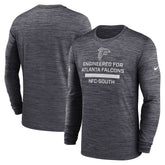 Atlanta Falcons Sideline Velocity Performance Long Sleeve T-Shirt - Charcoal