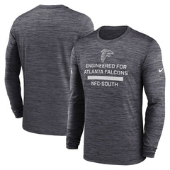 Atlanta Falcons Sideline Velocity Performance Long Sleeve T-Shirt - Charcoal