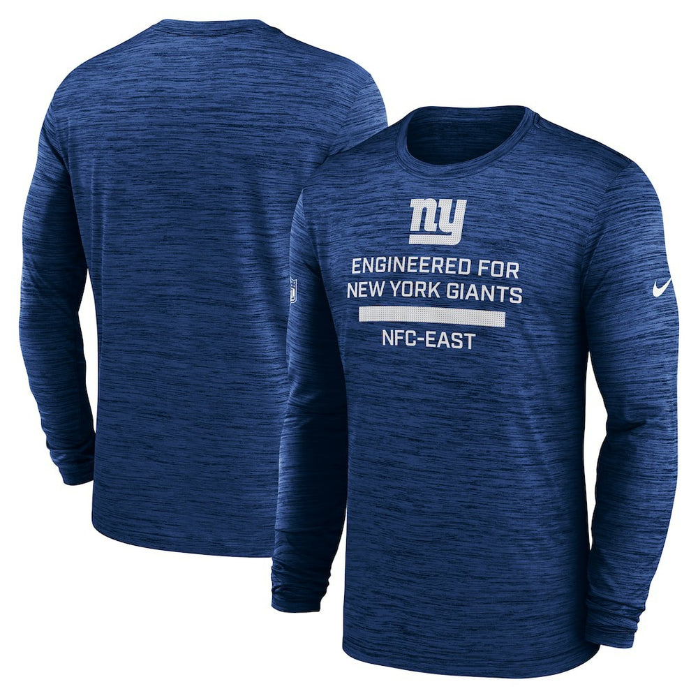 New York Giants Sideline Velocity Performance Long Sleeve T-Shirt - Royal
