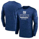 New York Giants Sideline Velocity Performance Long Sleeve T-Shirt - Royal
