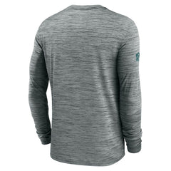 Philadelphia Eagles Sideline Velocity Performance Long Sleeve T-Shirt - Gray