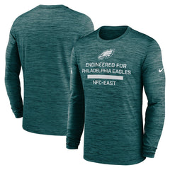 Philadelphia Eagles Sideline Velocity Performance Long Sleeve T-Shirt - Midnight Green
