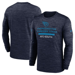 Tennessee Titans Sideline Velocity Performance Long Sleeve T-Shirt - Navy