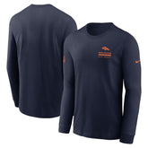 Denver Broncos Sideline Dri-FIT Long Sleeve T-Shirt Navy