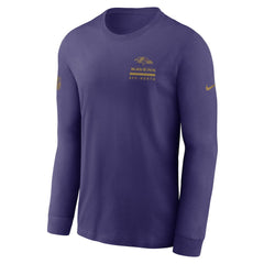 Baltimore Ravens Sideline Dri-FIT Long Sleeve T-Shirt Purple