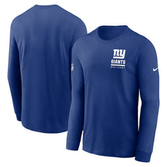 New York Giants Sideline Dri-FIT Long Sleeve T-Shirt Royal