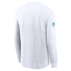 Miami Dolphins Sideline Dri-FIT Long Sleeve T-Shirt White