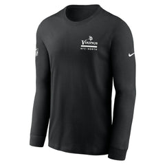 Minnesota Vikings Sideline Dri-FIT Long Sleeve T-Shirt Black