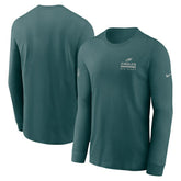 Philadelphia Eagles Sideline Dri-FIT Long Sleeve T-Shirt Midnight Green