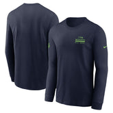 Seattle Seahawks Sideline Dri-FIT Long Sleeve T-Shirt College Navy