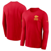 Kansas City Chiefs Sideline Dri-FIT Long Sleeve T-Shirt Red